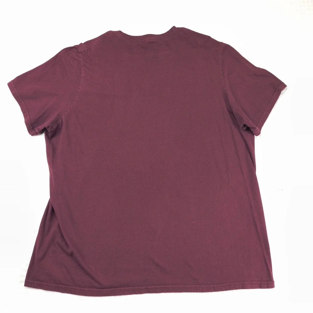 Adidas Amplifier Tee Mens 2XL Maroon Burgundy Short Sleeve‎ Graphic Logo T-Shirt